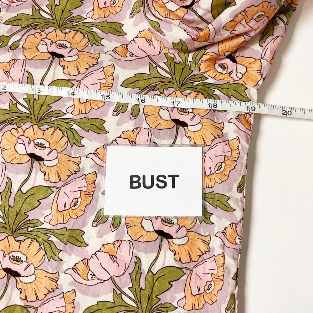J. Crew Liberty Keyhole Popover Blouse XS Butterfield Poppy floral blouse cotton